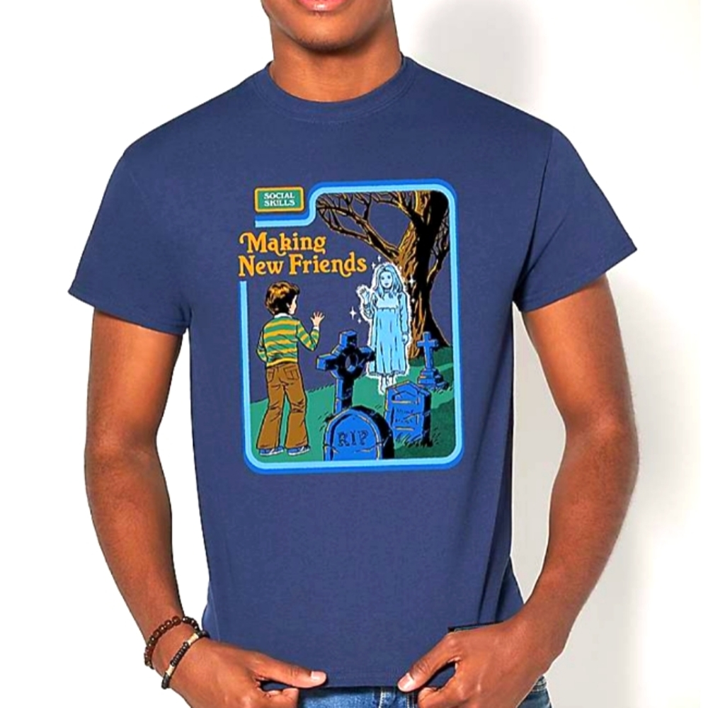 Spooky Making New Friends Goth Tshirt